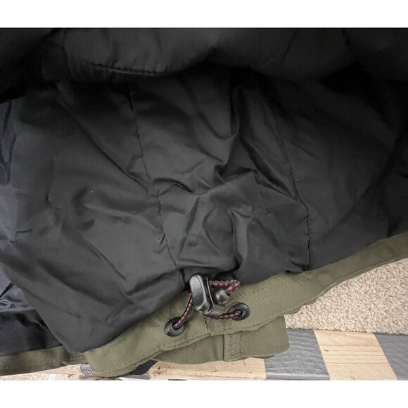 LL Bean Men's Thinsulate Winter Jacket Hooded Olive Green Outdoor Large 2010s - Picture 14 of 16